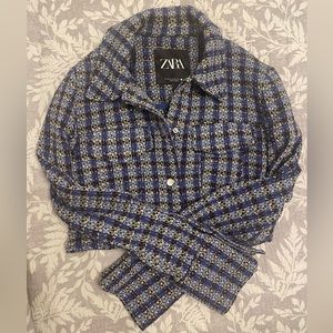 Zara Crop Tweed Jacket